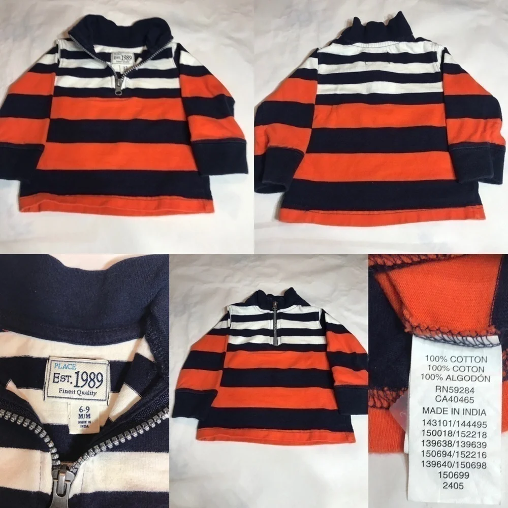 Baby Boy 3 Top Bundle Size 6-9 Months multicolor casual kids clothes